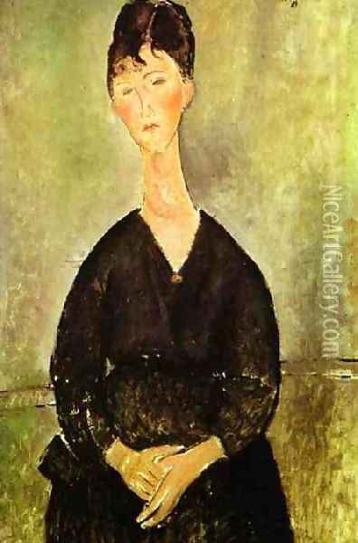 Cafe Singer Oil Painting - Amedeo Modigliani