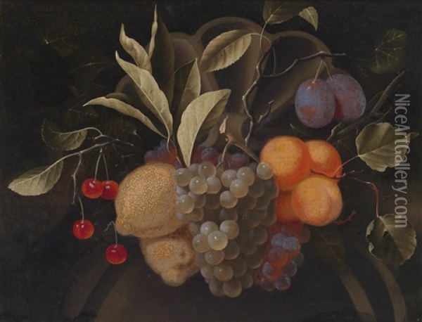 Fruchtegehange Oil Painting - Cornelis De Heem