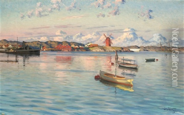 Sommarmotiv Fran Marstrand Oil Painting - Johan Ericson