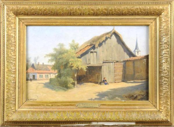 Village De Campagne Oil Painting - Charles Philogene Tschaggeny