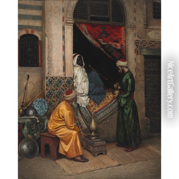 The Carpet Merchant Oil Painting - Rudolf Weisse