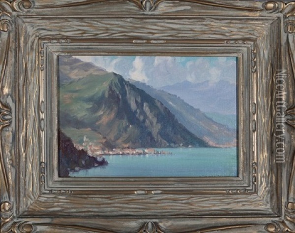 Menaggio, North From Cadenabbia (italy), No. 10 Oil Painting - Frederick Oakes Sylvester