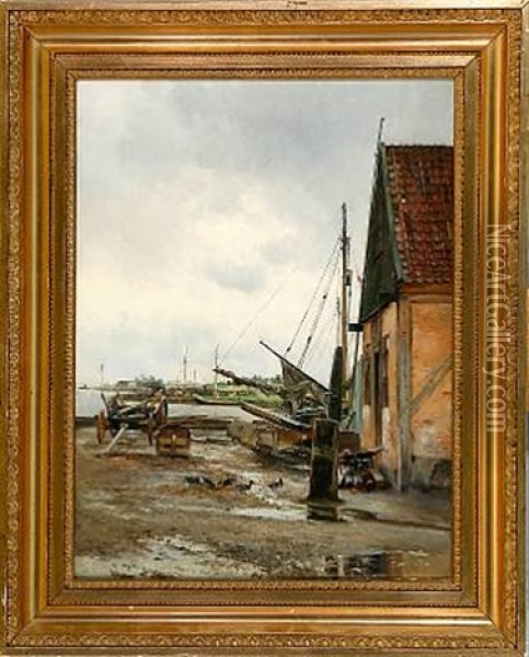 Efter Regnen, Motiv Fra Kastrup Oil Painting - Carl Frederik Peder Aagaard