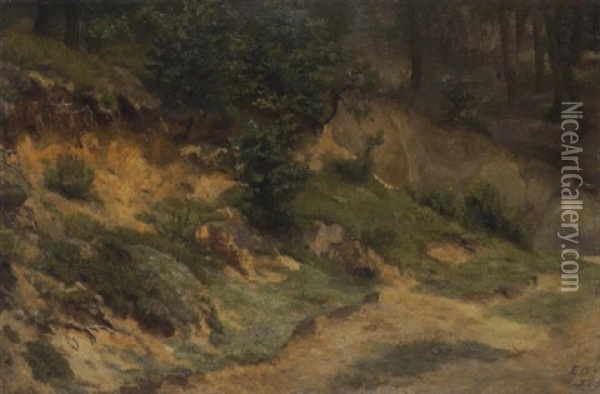 Waldinneres Oil Painting - Ernst Erwin Oehme