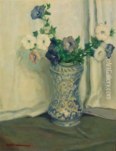 Petunias Oil Painting - Harry Everett Townsend
