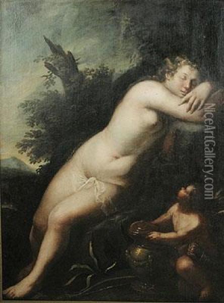 Il Sonno Di Venere Oil Painting - Pietro della Vecchia