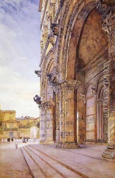 San Martino, Lucca Oil Painting - Henry Roderick Newman