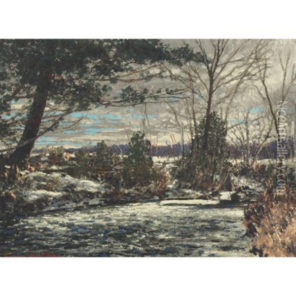 March Mood Oil Painting - Francis Hans Johnston