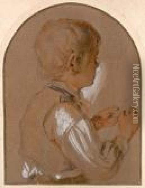 Portrait Eines Jungen Knaben Oil Painting - Johann Matthias Ranftl