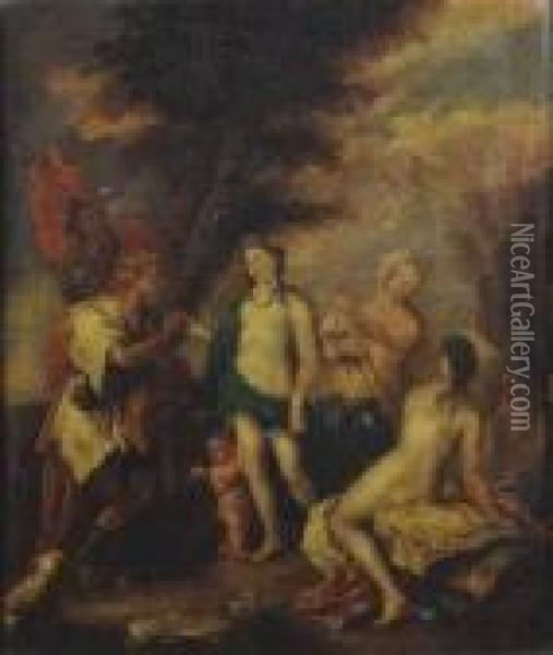 Diana, Juno And Actaeon Oil Painting - Nicolas Poussin