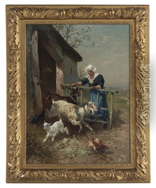 The Goatherd Oil Painting - Henry Schouten