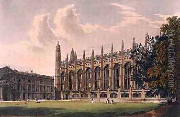 South Side of Kings College Chapel Oil Painting - Frederick Mackenzie