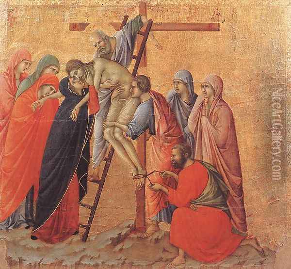 Deposition 1308-11 Oil Painting - Duccio Di Buoninsegna