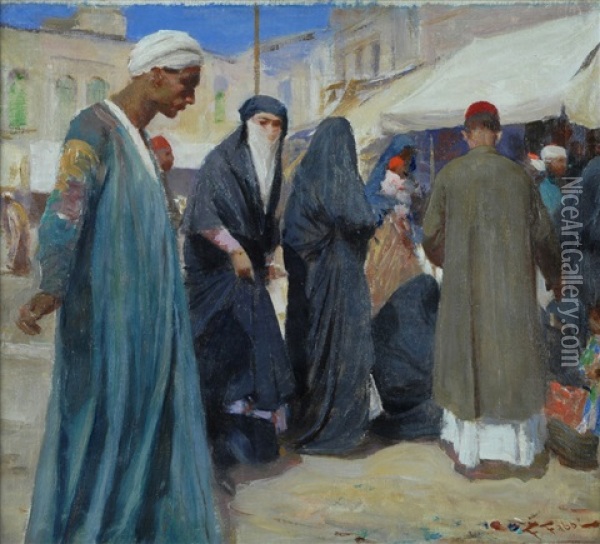 Mercato Arabo Oil Painting - Fabio Fabbi
