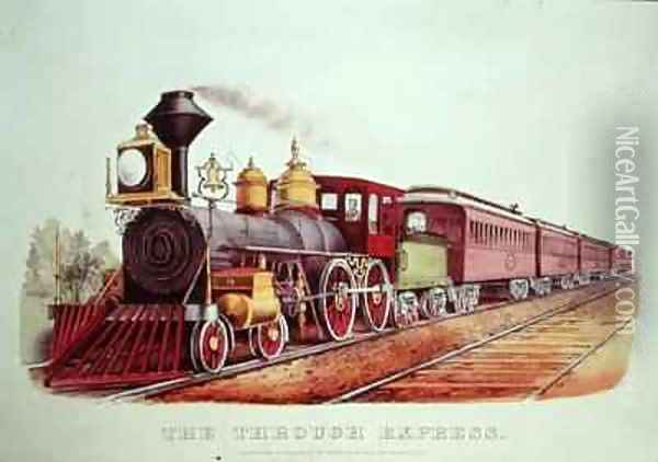 The Through Express Oil Painting - Currier