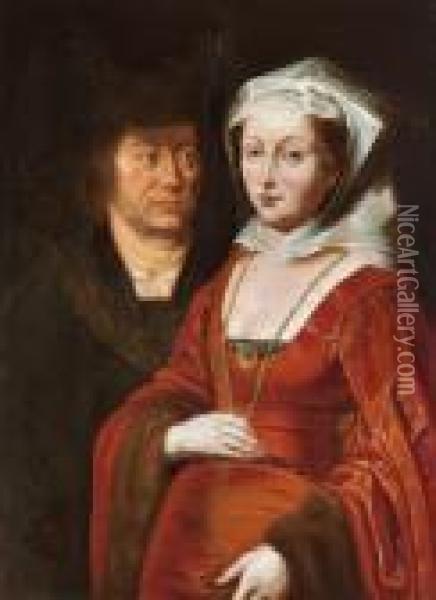 Imitatore Del Xvii Secolo Ansegiso E Bega Oil Painting - Peter Paul Rubens