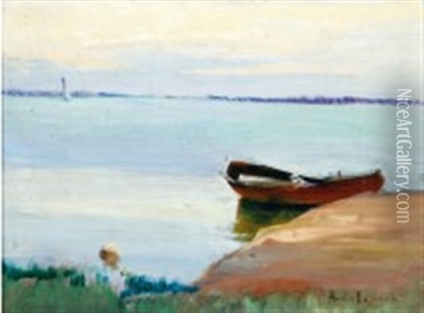 Strandscape Oil Painting - Amelie Lundahl