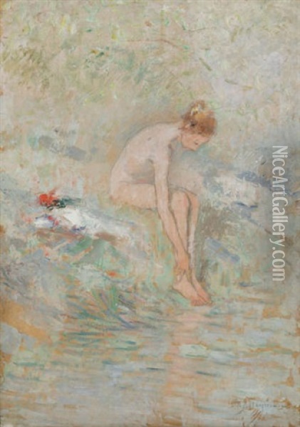 La Baigneuse Oil Painting - Adriaan Josef Heymans