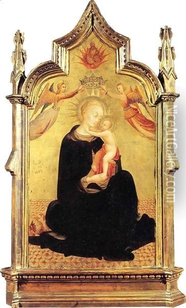 Madonna and Child with Angels Oil Painting - Stefano Di Giovanni Sassetta