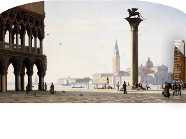 Piazza San Marco, Venice Oil Painting - Peter Kornbeck