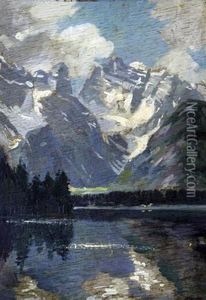 Lago Di Landro Oil Painting - Clemens Frankel