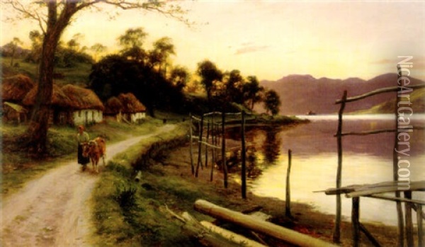 On The Way Home Oil Painting - Joseph Farquharson