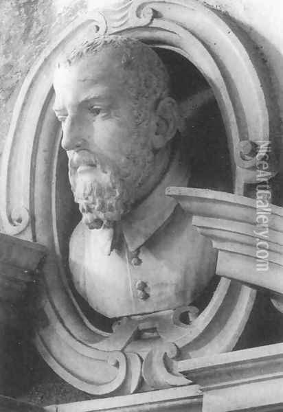 Bust of Giovan Battista Santoni Oil Painting - Gian Lorenzo Bernini