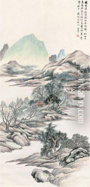 Spring In The Countryside Oil Painting - Gu Linshi