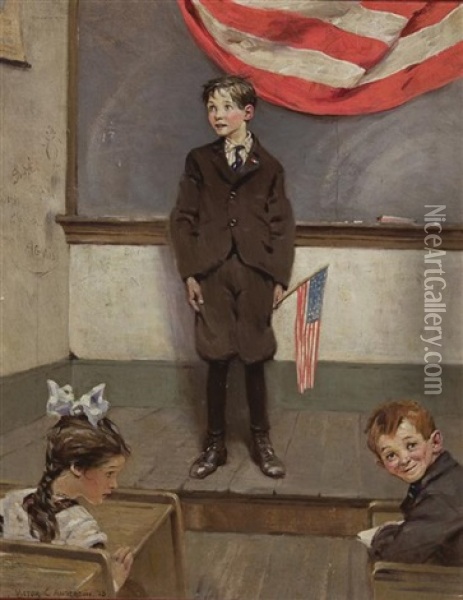 The Young Patriot Oil Painting - Victor Coleman Anderson