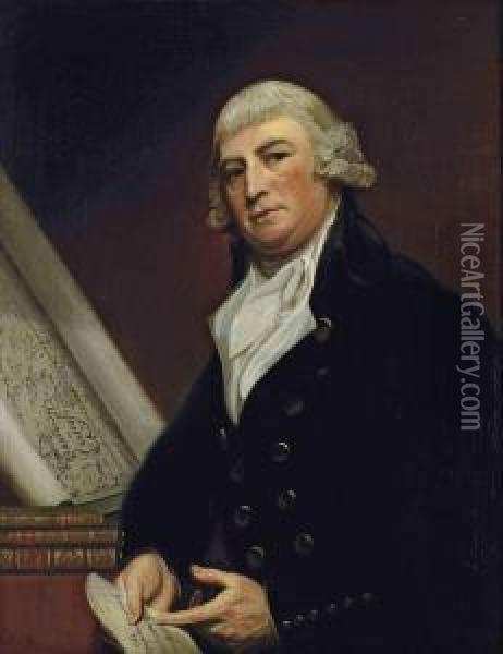 Portrait Of Sir William Fraser, Of Ledeclune (1737-1818) Oil Painting - George Romney