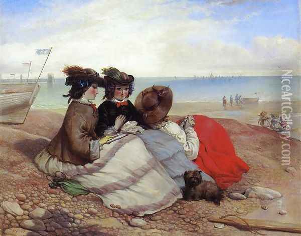 On Brighton Beach Oil Painting - Thomas Musgrove Joy
