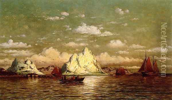 Arctic Harbor Oil Painting - William Bradford