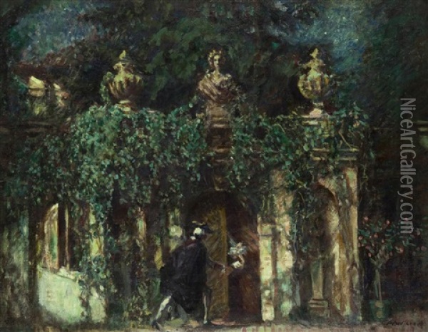 In Den Prager Garten Oil Painting - Alois Wierer