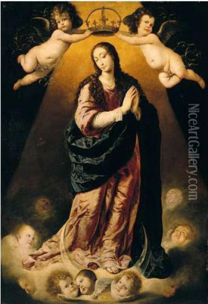 The Immaculate Conception Oil Painting - Antonio De Pereda Y Salgado