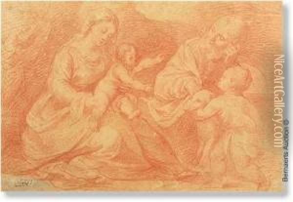 Holy Family With John Thebaptist Oil Painting - Elisabetta Sirani