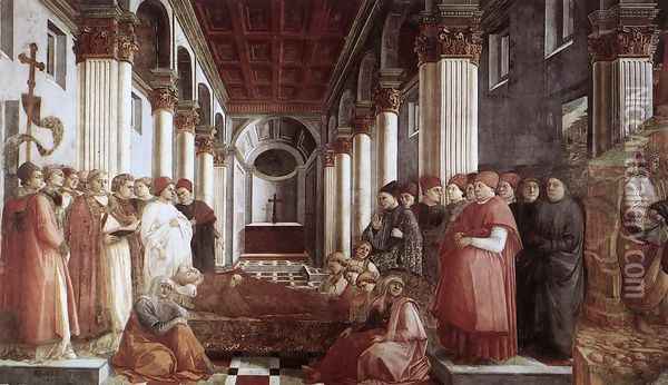The Saint's Funeral 1460 Oil Painting - Fra Filippo Lippi