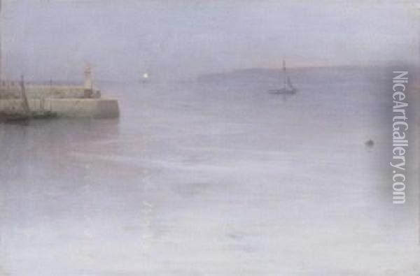 St. Ives Harbour Oil Painting - William Samuel Henry Llewellyn