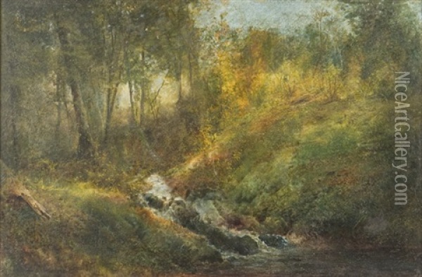 Forest Scene Oil Painting - Aaron Allan Edson