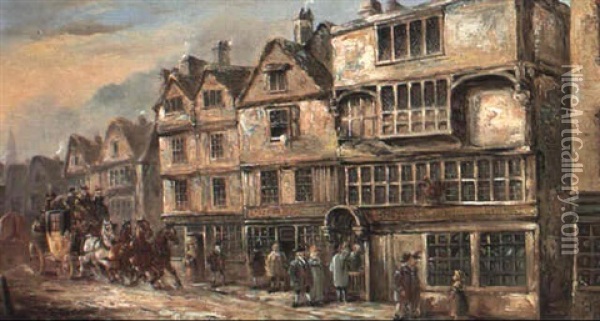 The Cock Tavern, Bishopsgate Street, London Oil Painting - John Charles Maggs