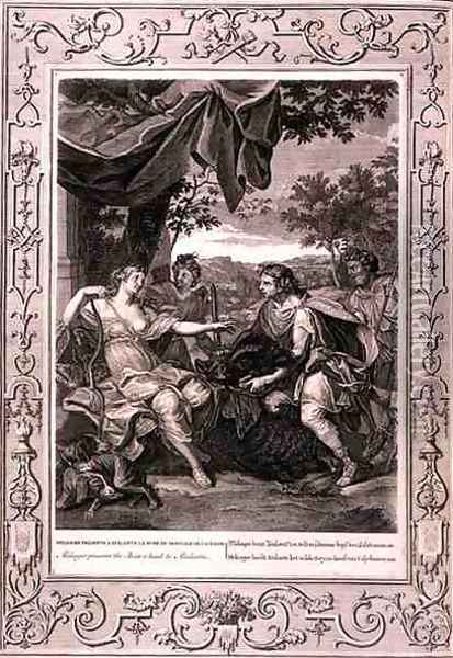 Meleager Presents the Boars Head to Atalanta, 1731 Oil Painting - Bernard Picart