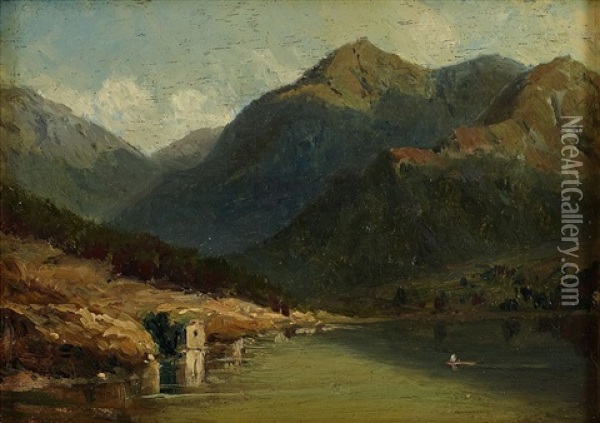 Landscape From Brienzersee Oil Painting - Karl Girardet