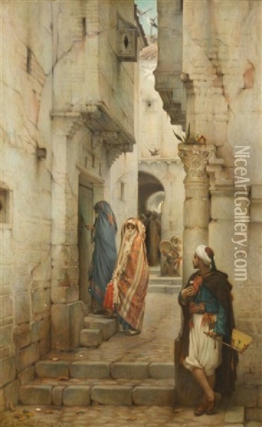 The Passage Through Constantine Oil Painting - Charles Guillaume Brun