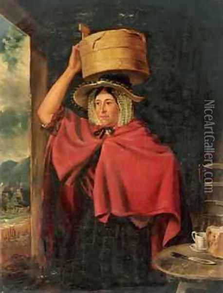 Welsh Cocklewoman 1888 Oil Painting - James Flewitt Mullock