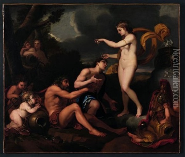 La Deification D'enee Oil Painting - Charles Le Brun