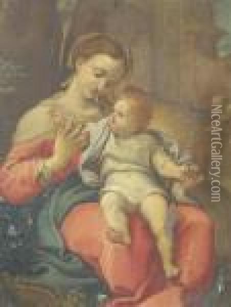 Virgin And Child Oil Painting - Correggio, (Antonio Allegri)