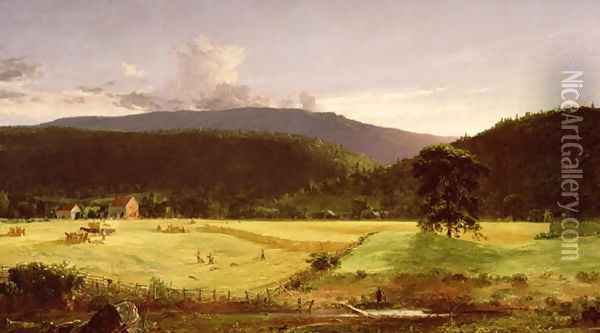 Bareford Mountains, West Milford, New Jersey, 1850 Oil Painting - Jasper Francis Cropsey