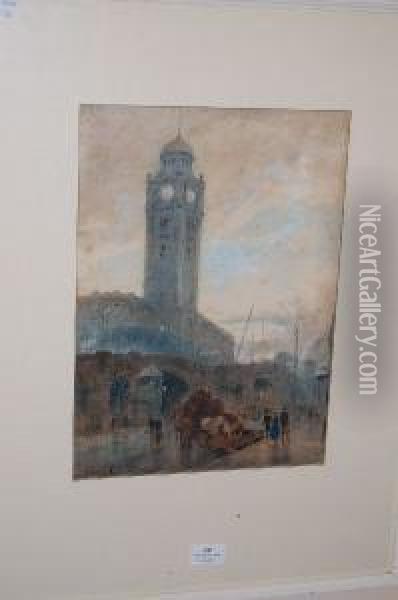 Central Station Oil Painting - William Young Ottley