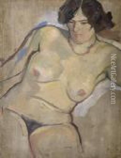 Femme Nue (carmen) Oil Painting - Jules Pascin