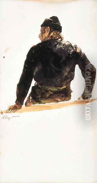 Rum Runner (Study of Walter Anderson) Oil Painting - Henriette Wyeth