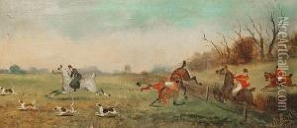 Hunting Scenes, A Set Of Four Oil Painting - Philip Dawe